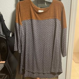 Slouchy polka dot top